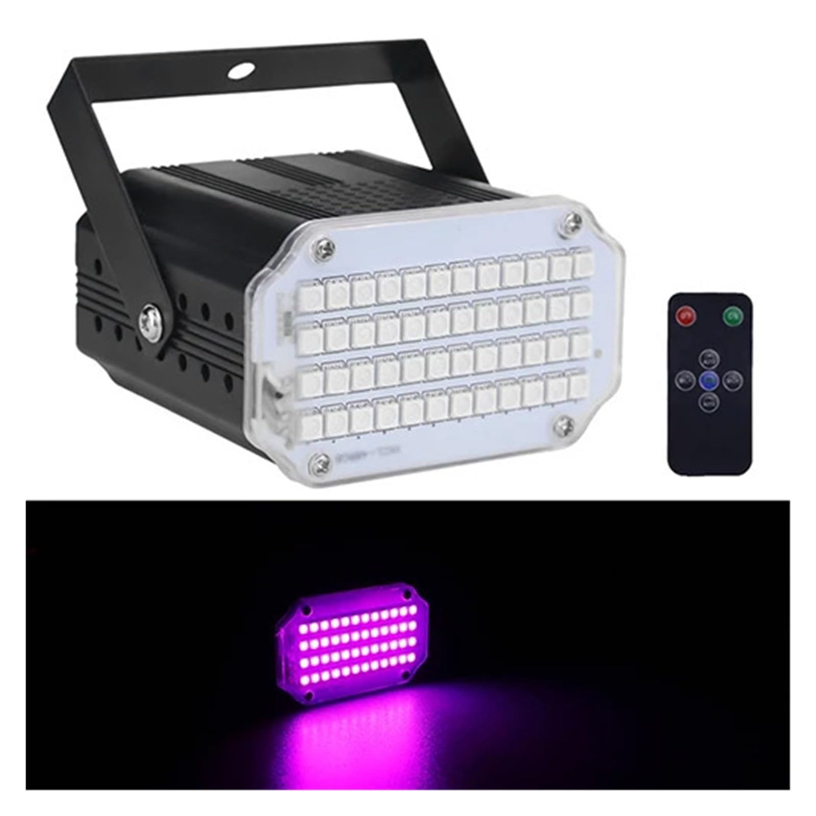 luces de discoteca Luces Estroboscópicas Blancas UV, 48 LED RGB, Discoteca, Fiesta De DJ, Vacaciones, Navidad, Club De Música, Efecto De Iluminación De Escenario Flash Activado Por Sonido Para DJ Club
