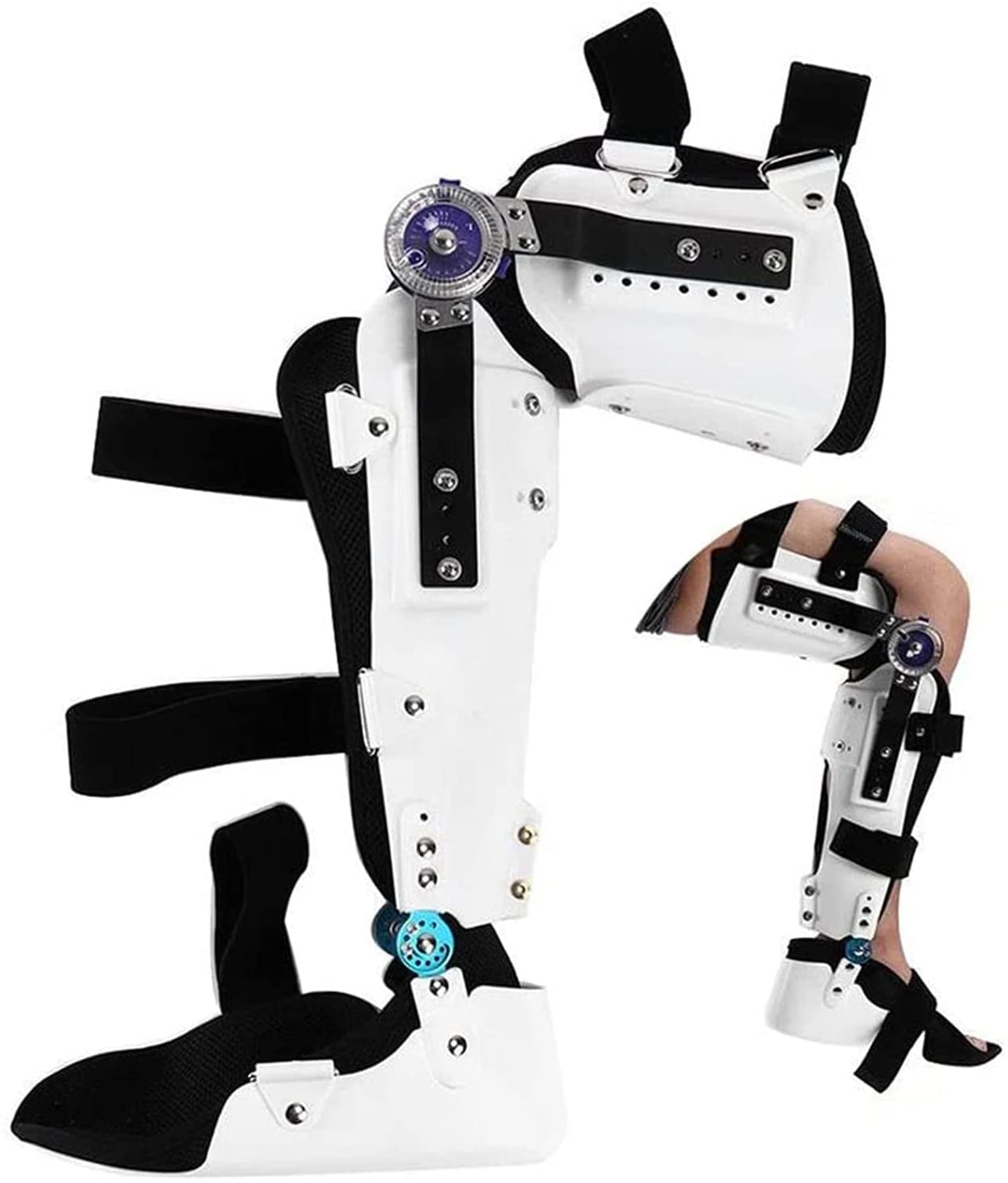 WDSOPK Support Lower Limbs Orthosis, Adjustable Post Knee Support Ankle Foot Orthosis Immobilizer Protector, for Leg Fracture,Lower Limb Paralysis