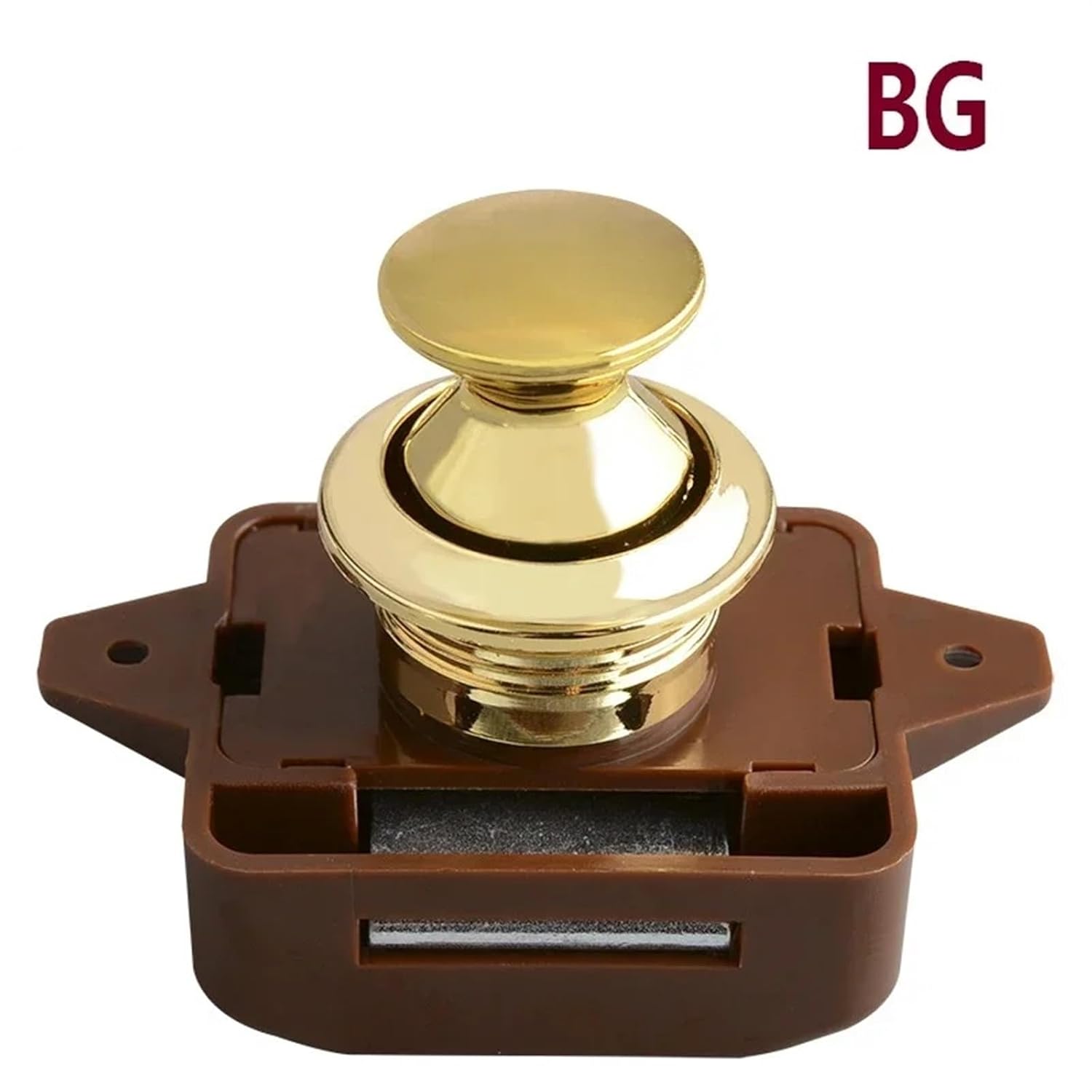 Push Button Cabinet Lock for Ambulance RV Caravan Motorhome Cupboard Hospital Furniture Locks Latch ZS02 1Pcs(1 pcs BG)