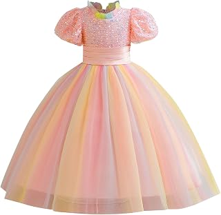 Vestido menina tamanho 16 novo florista vestido princesa malha lantejoulas vestido princesa puffy vestido longo