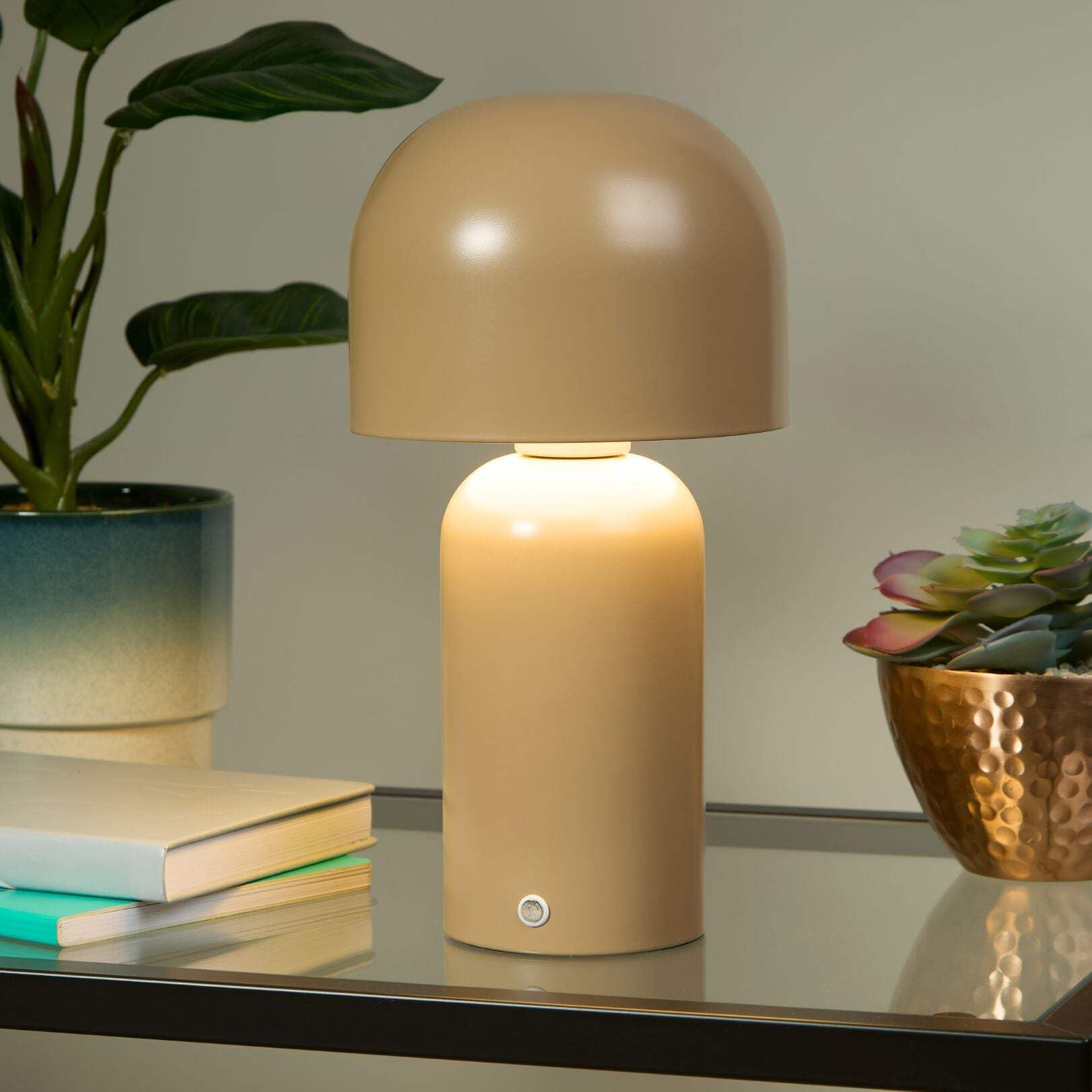 Pagazzi Tina Taupe LED Rechargeable Touch Table Lamp