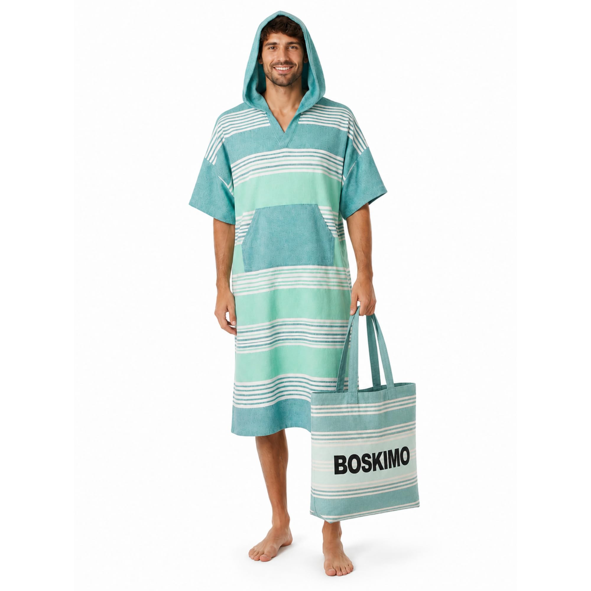 Poncho Toalla Adulto Capucha - Playa Piscina Surf - Bolso Incluido