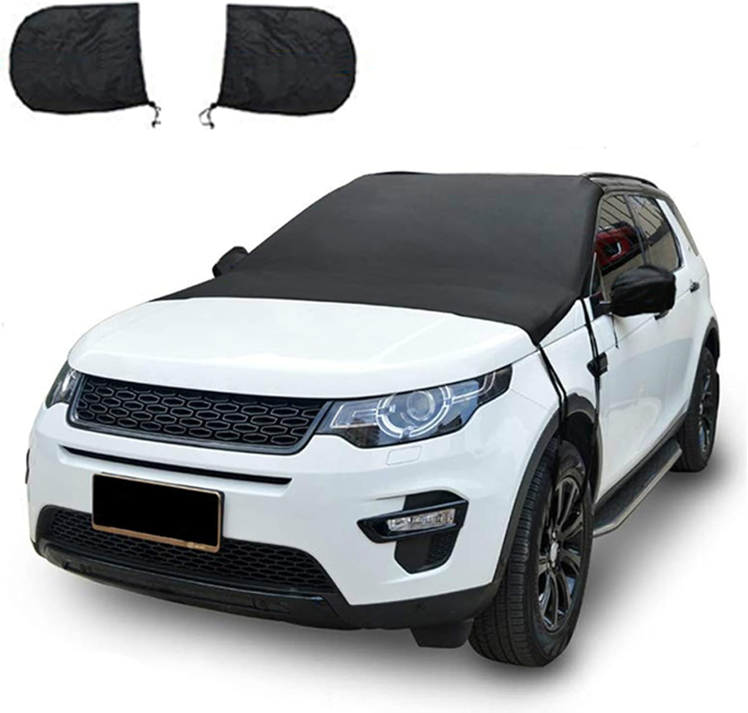 Car Windshield Snow Cover for Winter Sunshield Frost Dust Waterproof Protection Anti-Theft Buckle Belt Reinforced Exterior Protector