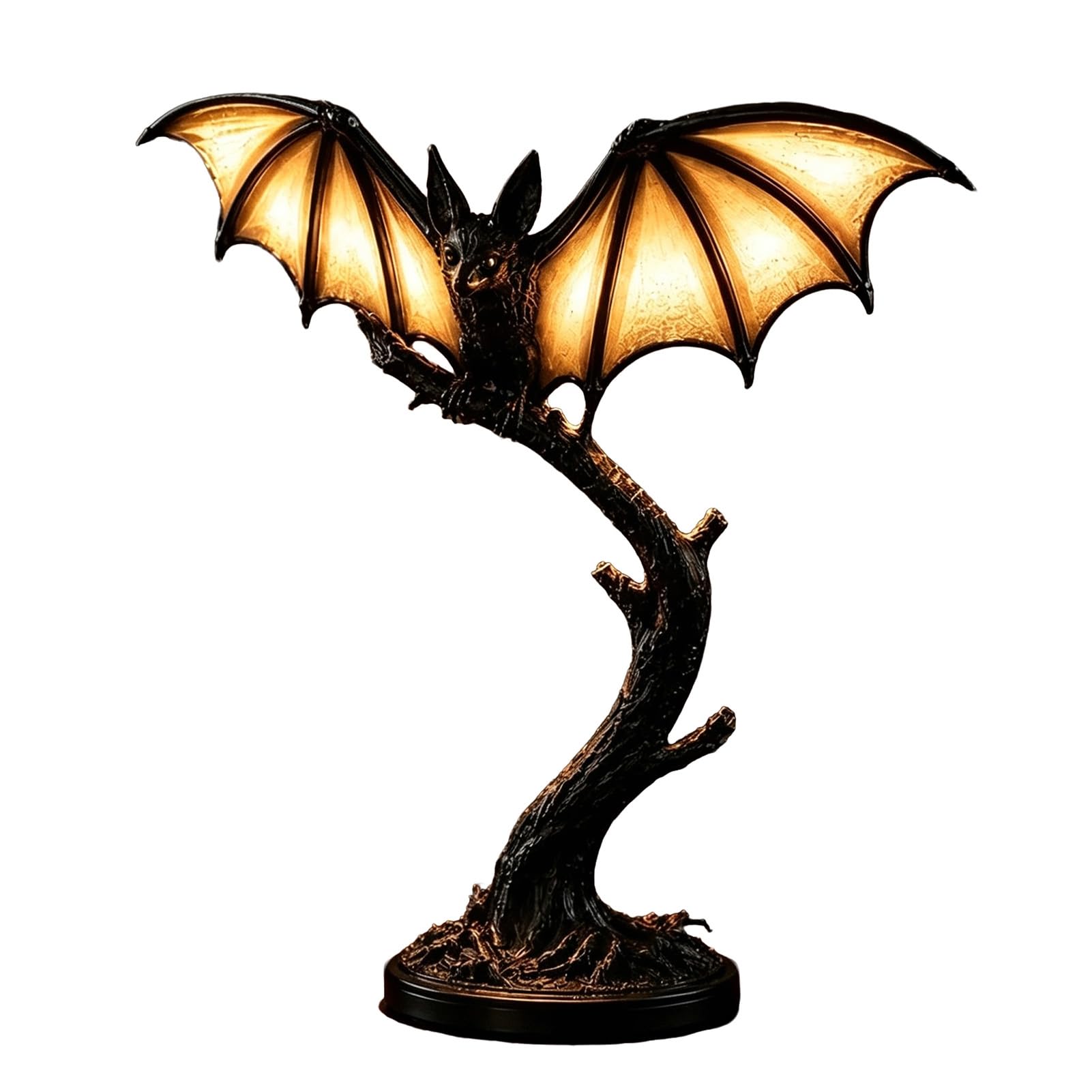 Stained Glass Witch Hat Lamp, Halloween Decoration Light USB Powered Resin
