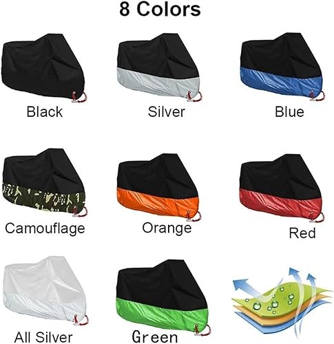 Miniatura 3 de Motorcycle Cover Waterproof Outdoor UV Anti Rain for YAMA-&HA XJR 1200 FZ6 MT 07 TMAX 530 PW 80 SR 250 125 MT03 Vehicle Cover (Color  1(NO Lock),