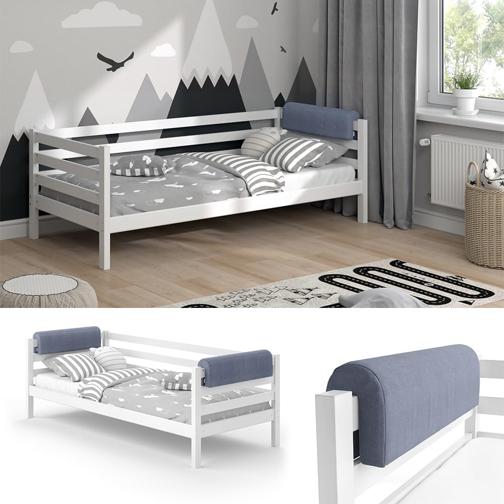 VitaliSpa Bettumrandung, Grau, 70 x 20 cm, für sicheren Rundumschutz am Kinderbett anpassbar