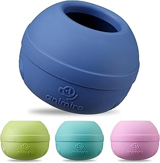 Long-Lasting Interactive Dog Lick Toy, Stuffable Dog Enrichment to Keep Dogs Busy, Wobbly Treat Dispensing Freezable Chew Toys, Food-Grade Safe (Dark Blue,L)