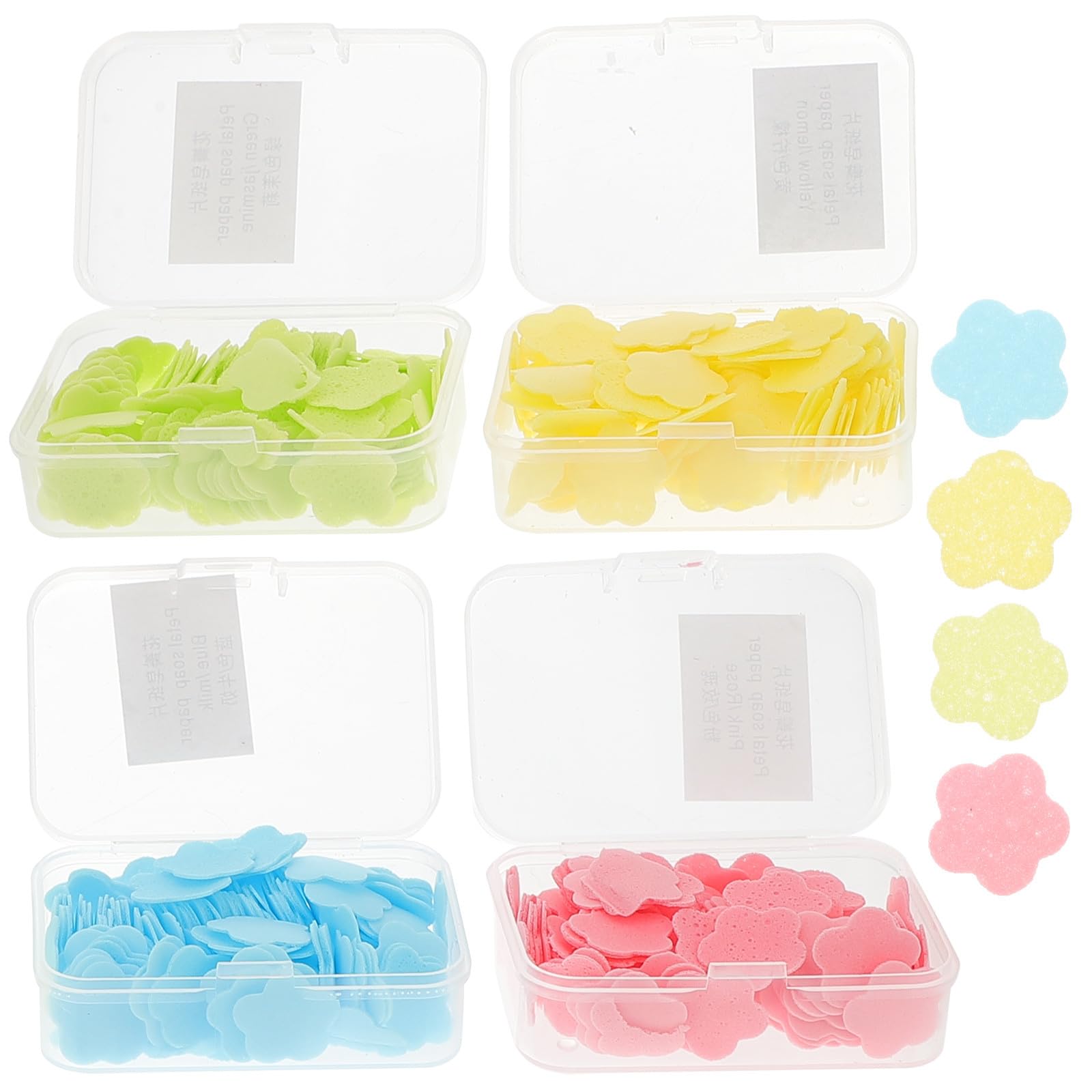10Pcs Disposable Scented Soap Sheets for Travel Portable Paper Hand Soap Mini Flakes Outdoor Camping Hiking Cleansing for Random Color Random Color