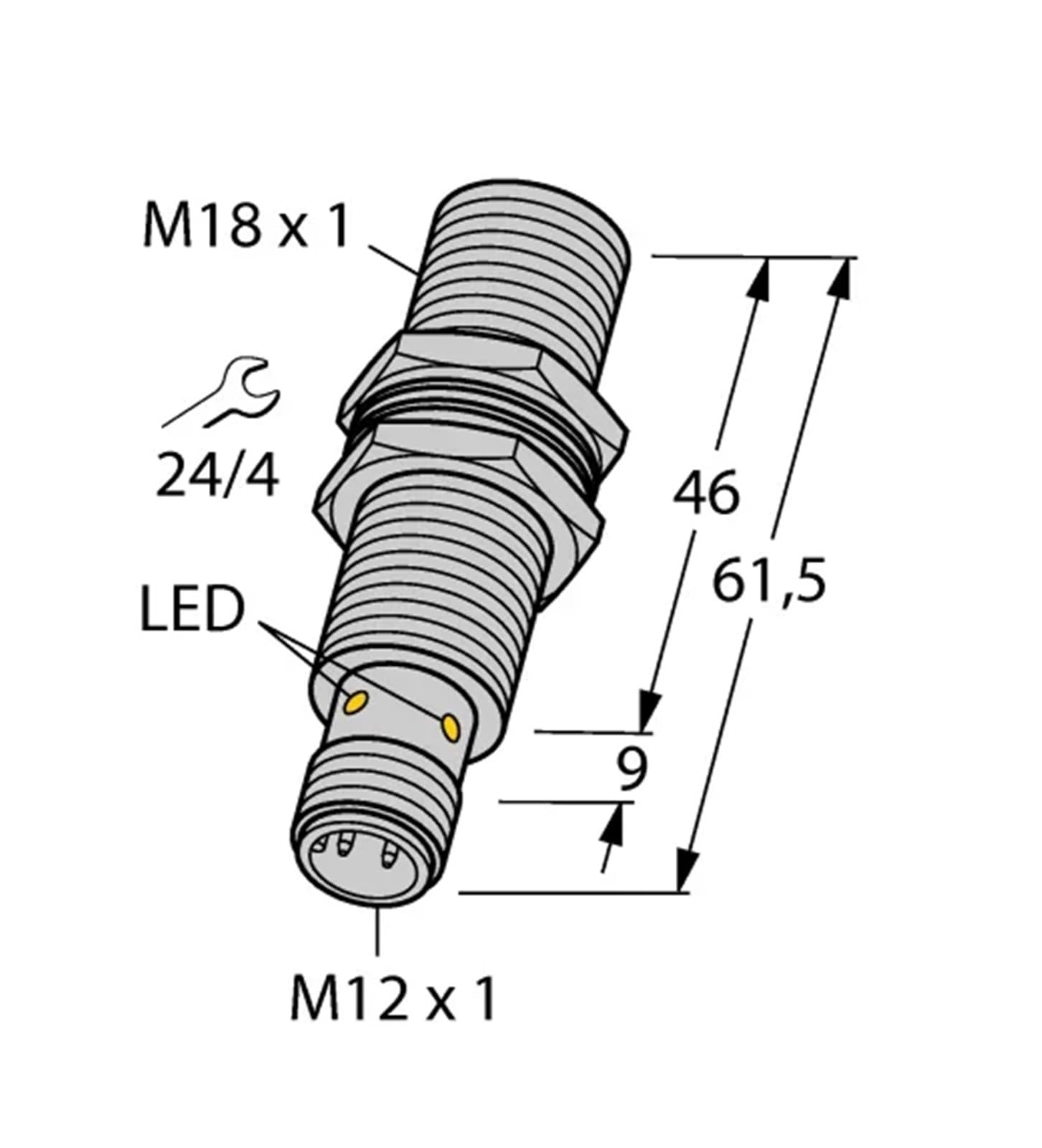 Sonde de capteur capacitif à 4 fils inductif BI8U-M18M-VP44X-H1141 Interrupteur de proximité