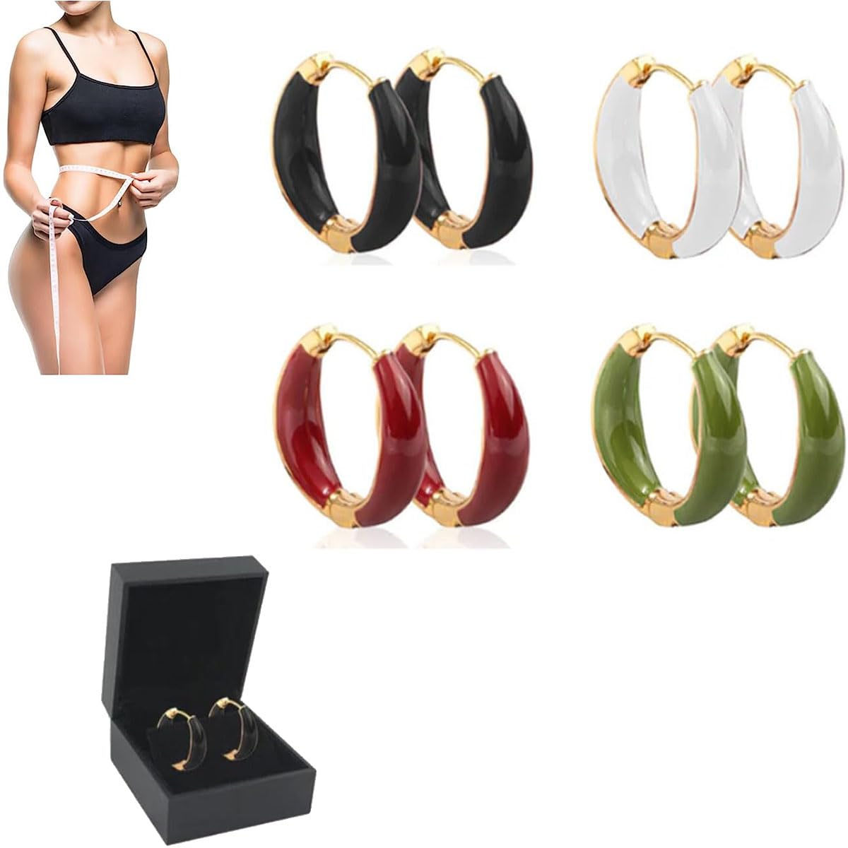 Onyxtone Ear Acupressure Slimming Ear Cuff,Wulmx Ear Acupressure Ear Cuff,Halolux Lymphvity Germanium Earrings,Lymphatic Magnetotherapy Earrings