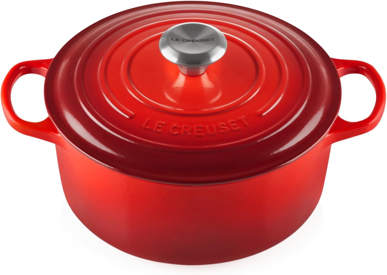 Le Creuset Enameled Cast Iron Signature Round Dutch Oven, 4.5 qt., Cerise