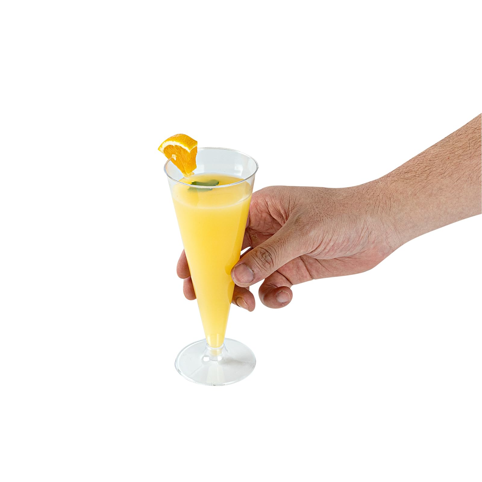 RW Base - Copas de tostado de 6.5 onzas, 20 copas de champán desechables, con una base de extracción, vasos de cóctel de plástico transparente, servir vino espumoso, para fiestas Restaurantware