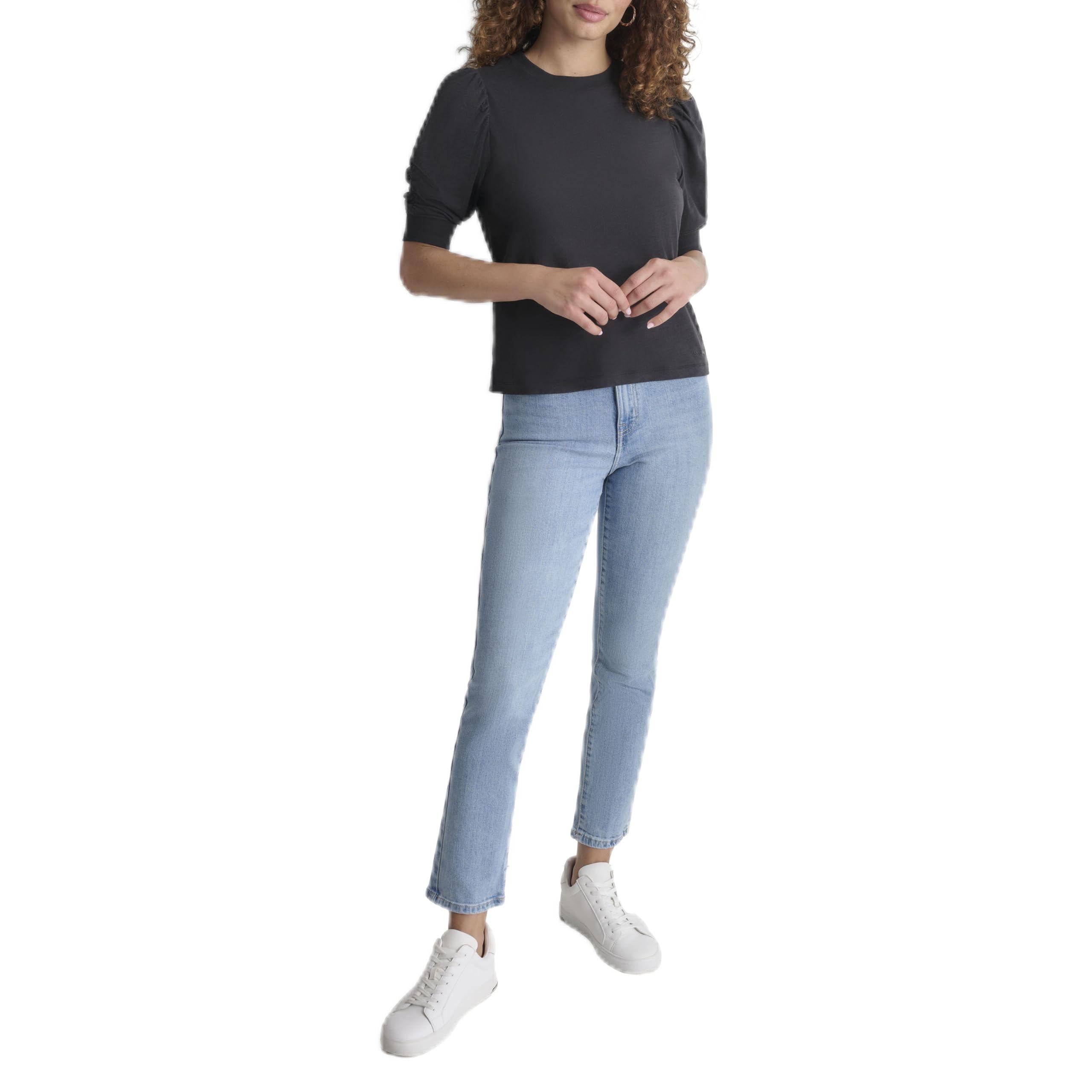 DKNY Women's Ruched Soft Trendy Top