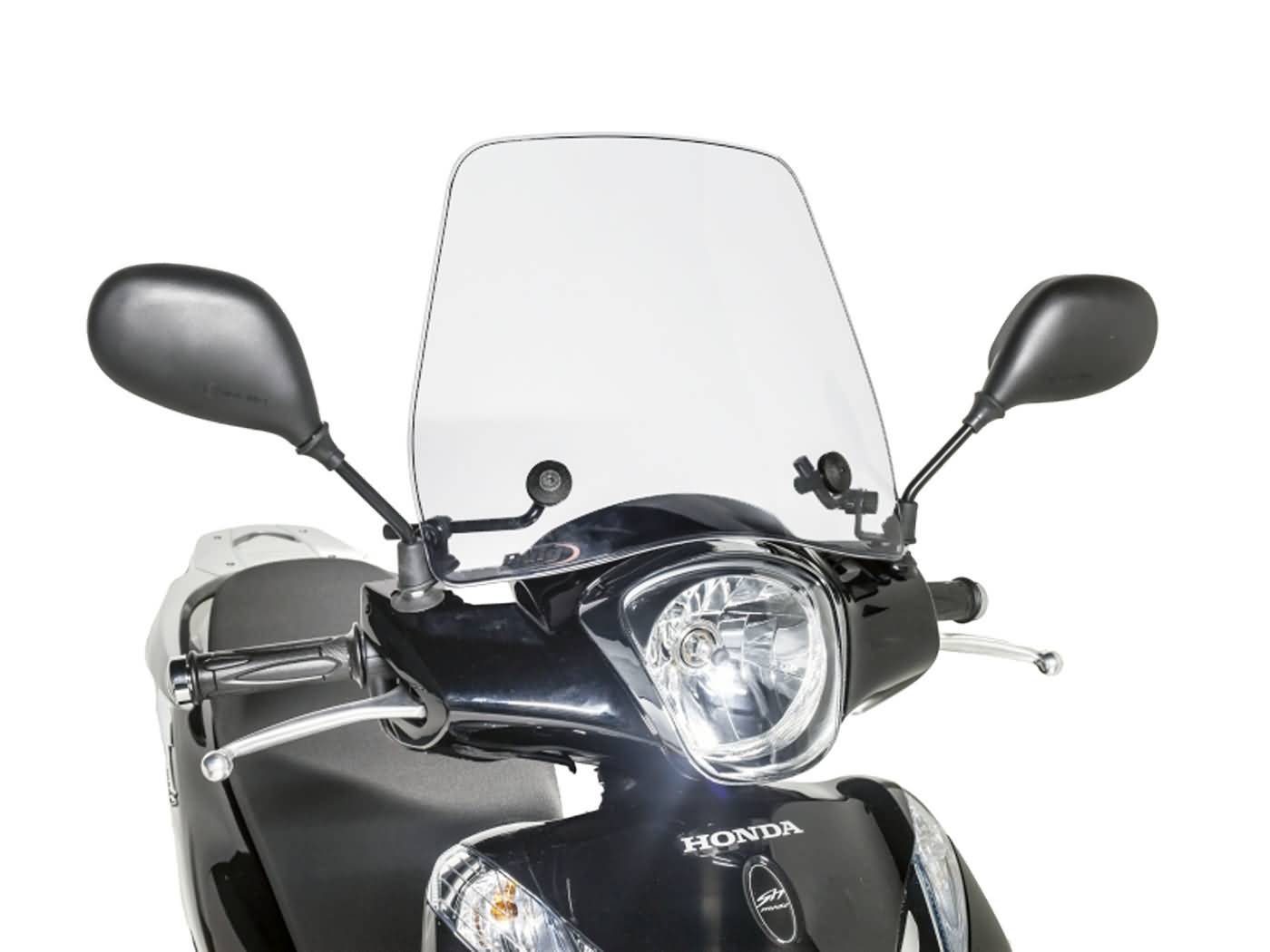 Puig 6999W Trafic Windscreen Transparent with urban design and wind protection for scooters