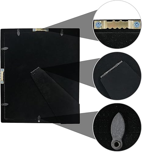 Miniatura 3 de Marcos de fotos antiguos de 8 x 10 pulgadas, marco de fotos negro vintage para montaje en pared y marco de fotos de mesa