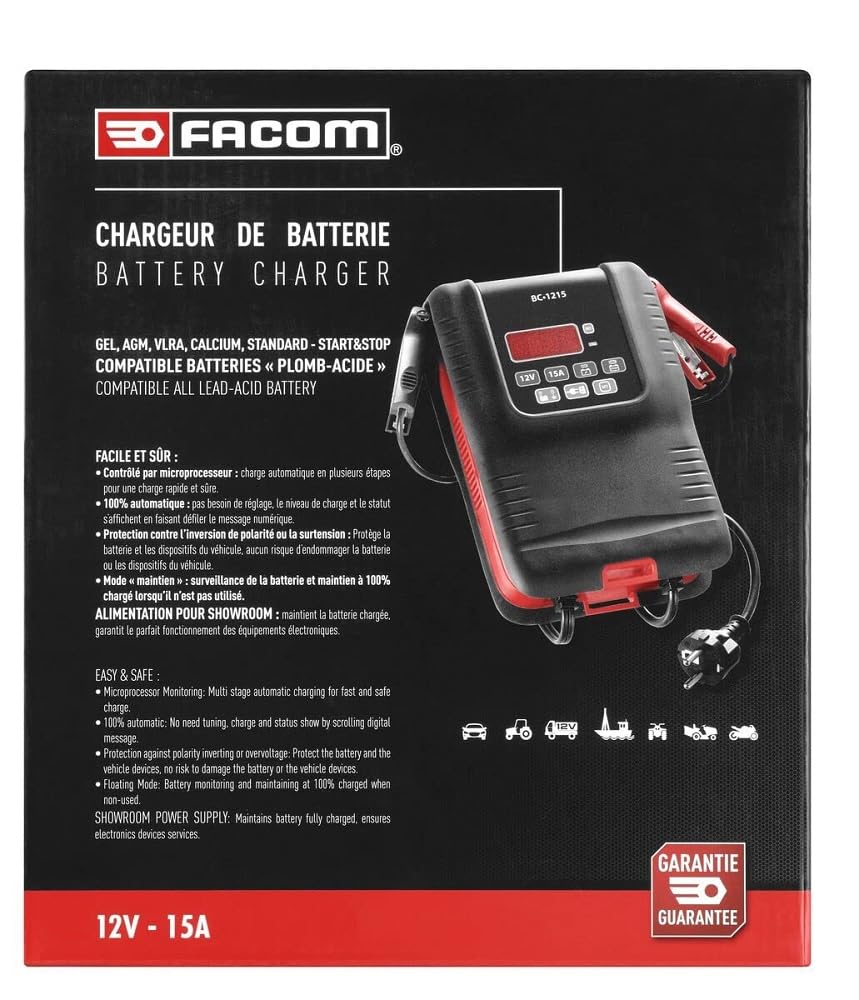 FACOM Chargeur De Batteries 12 V 15 Ampères - Rapide Pour VL Vul PL 12 - View #11