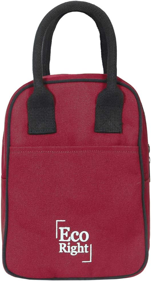 Eco Right Lunch Bags for Office Women & Men, Insulated Lunch Bag for Kids, Tiffin Bag with Bottle Holder, Carry Handle & Pocket