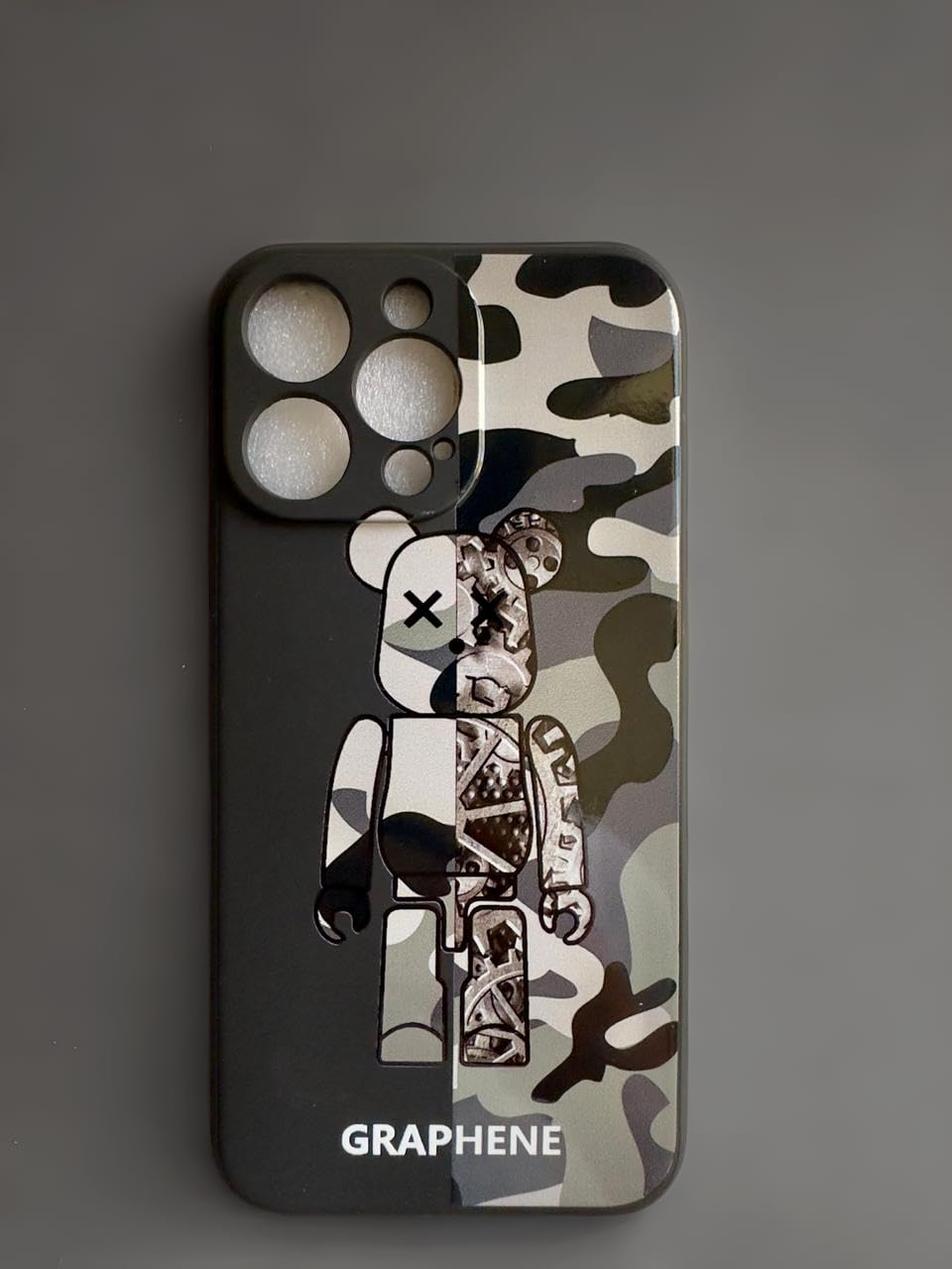 Graphene iphone 14 Pro Max Case (Robot bear Camo)