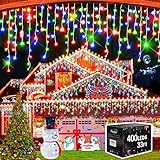 🌲【Ampliamente utilizado】 - La cortina luces Ideal para todos lugares de interior o exterior, es una decoración perfectamente para Navidad, fiestas, bodas, restaurante, hotel, Bar, conciertos, cumpleaños. Se puede Instalación en las paredes, ventanas, fachadas, puertas, patios, pisos, techos, césped, árboles de navidad, etc.