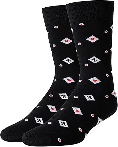 11. SOCKFUN Men's Poker Dice Socks