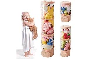 Smart Stuffed Animal Storage Tube with LED String Light