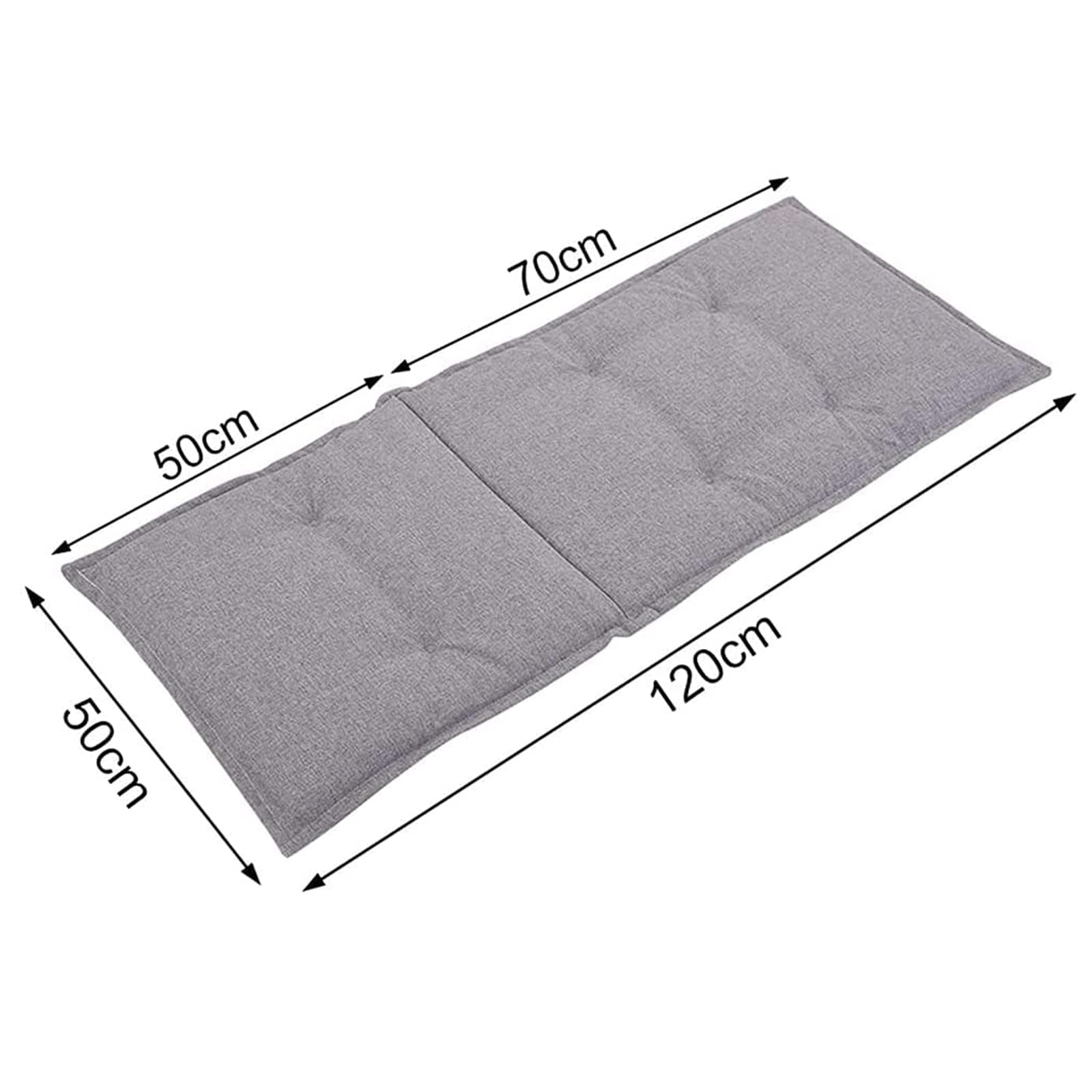 Cuscino Per Sedia Adirondack Schienale Alto 120x50x10 Cm - Impermeabile, Antiscivolo Con Lacci, Per Esterno E Interno, Grigio Scuro - 6