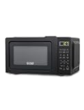 0.7 Cubic Foot Microwave with 10 Power Levels, Small Microwave with Pull Handle, 700W Countertop Microwave up to 99 Minute Timer and Digital Display, Black