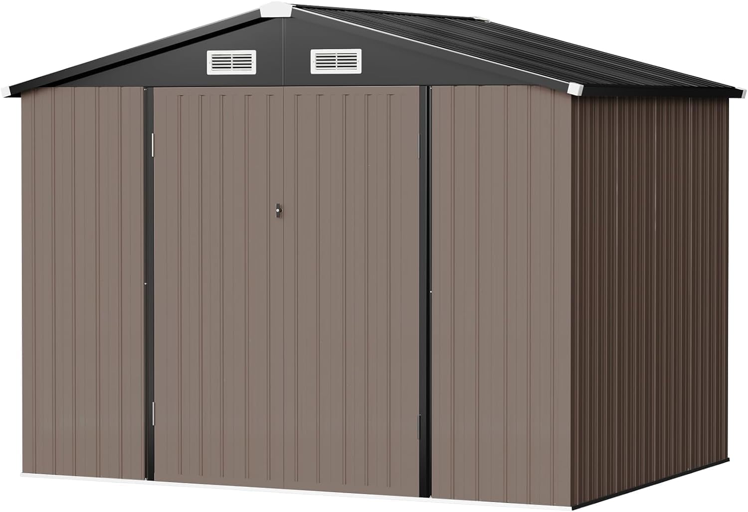 Outdoor Storage Shed Garden Metal Shed 182(L) X 121(W) X 195(H) cm 3500L Shed with Lockable Door for Storage Garden Tools, Bicycles, Patio Cushions (4x6 FT)