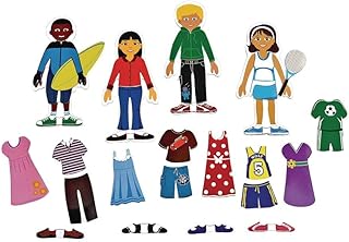 Excellerations Magnetic Dressing 8.5 inch Dolls, 80 Pieces, Social Emotional Learning, Preschool, Educational Toy, Kids Toys (Item # MAGDRESS)