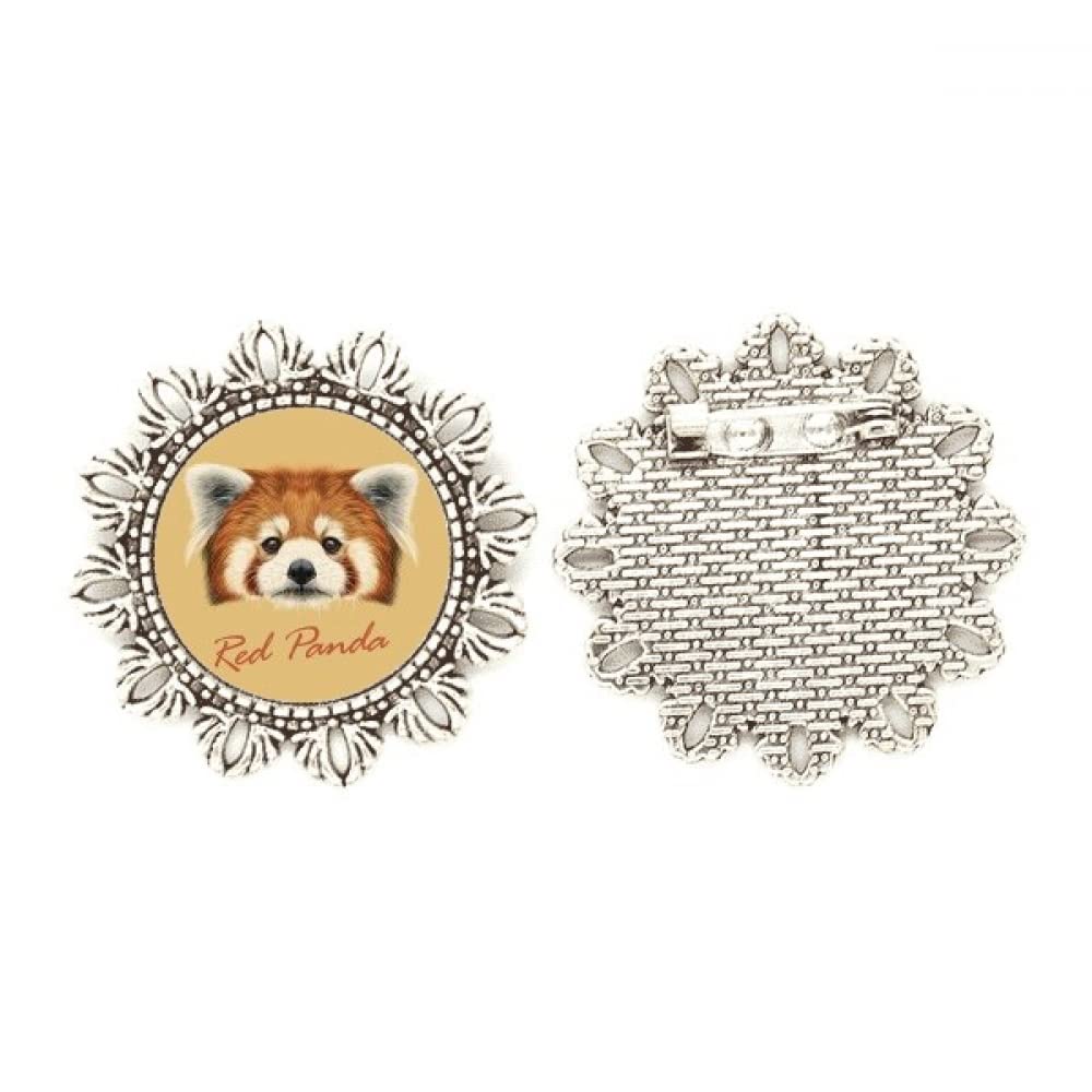 Broche de plata con panda rojo mediano regalo original 4