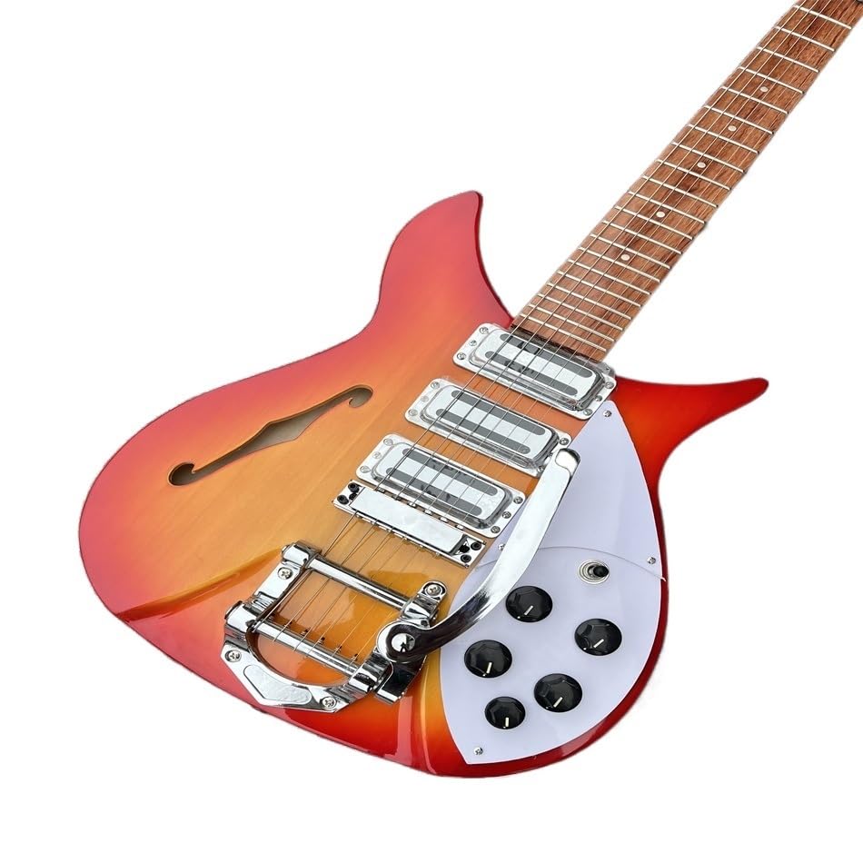 Guitare électrique 6 cordes cordier haut pour un sustain prolongé et corps 325 brillant