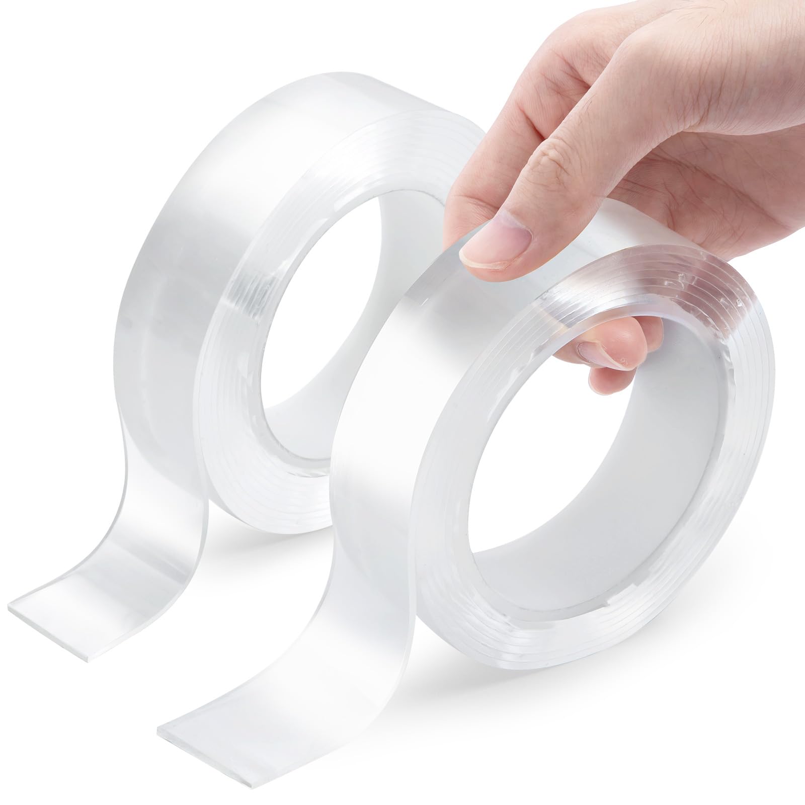 M&G Double Sided Tape Heavy Duty 1.18 Inch x 240 Inch(20ft), Nano Double Sided Adhesive Tape, Clear Mounting Tape for Walls,Picture Hanging Adhesive