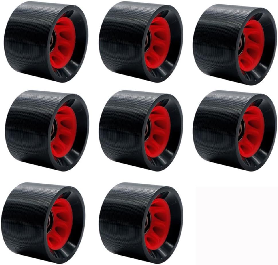 8 Pack 58mmx39mm Roller Skate Wheels 95A Quad Skate Wheels with Bearings for Outdoor Double Row Skating or Skateboard Accessories (Balck)