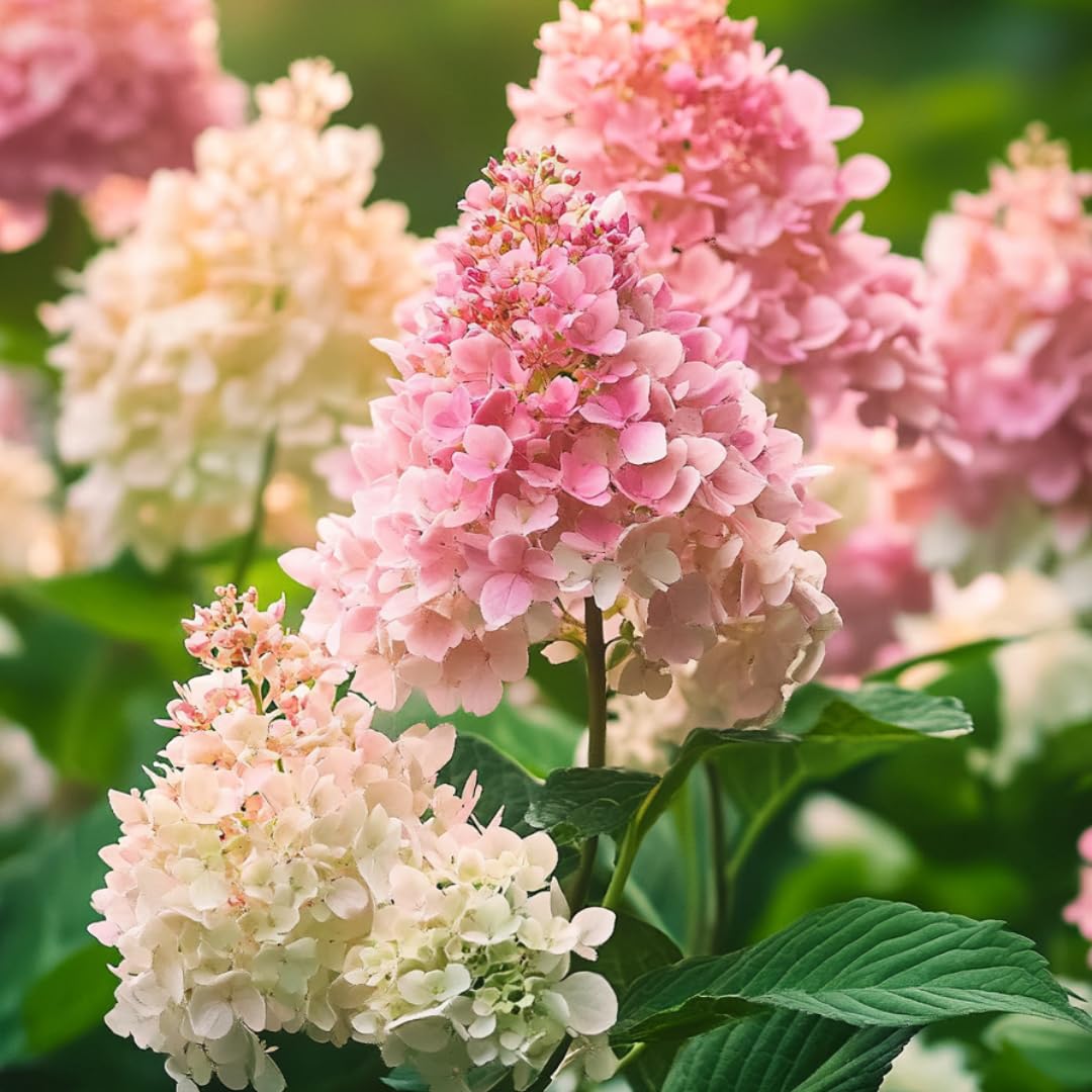 Plant in a Box - Ortensia hydrangea Paniculata 'Pink Lady'- Ortensia Plume - Set di 3 - Perfetta per il giardino! - Vaso 9cm - Altezza 25-40cm
