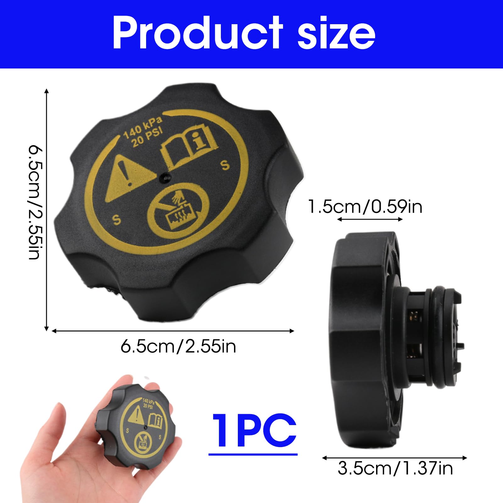 Tappo Vaschetta Radiatore Opel Adam Karl Meriva Mokka X Zafira 1305248 13502353 - Foto 9