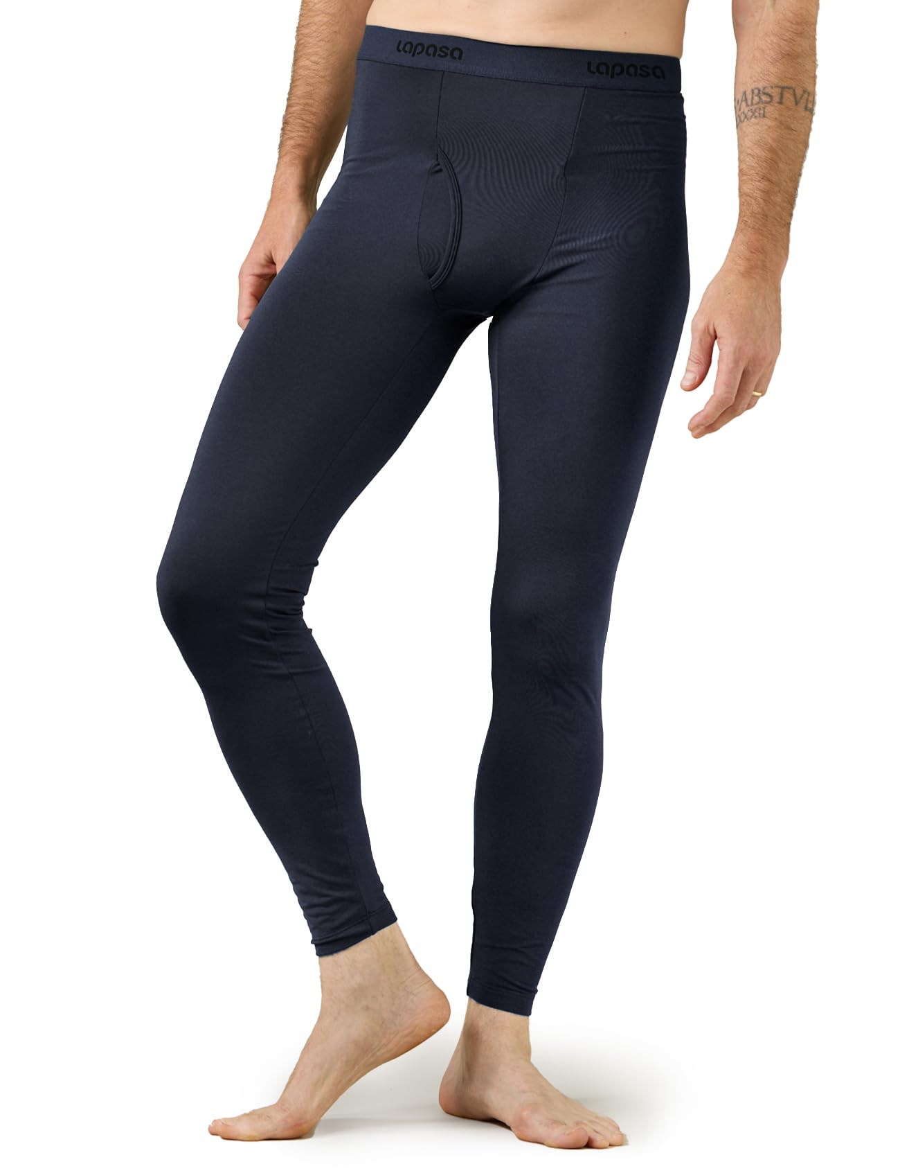 LAPASA Pacco da 2 o 1 Calzamaglie Termica Uomo Fodera in Pile Medio/Pesante Pantaloni Termici Sportivi Strato Base Biancheria Intima Leggings Caldi M10/M25/M56