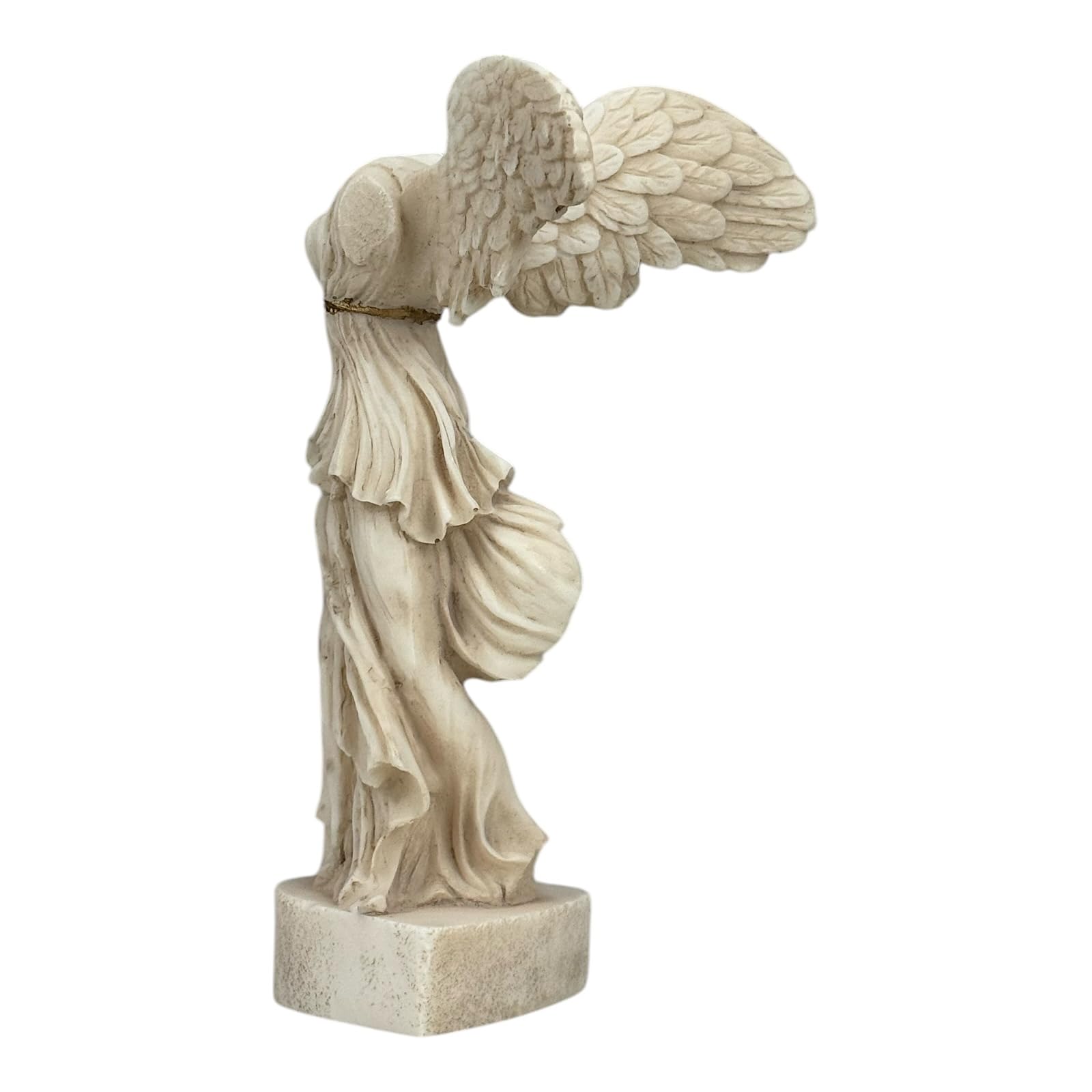 Estatua de la diosa griega de la victoria de Samotracia con alas en color gris, 19,8 cm