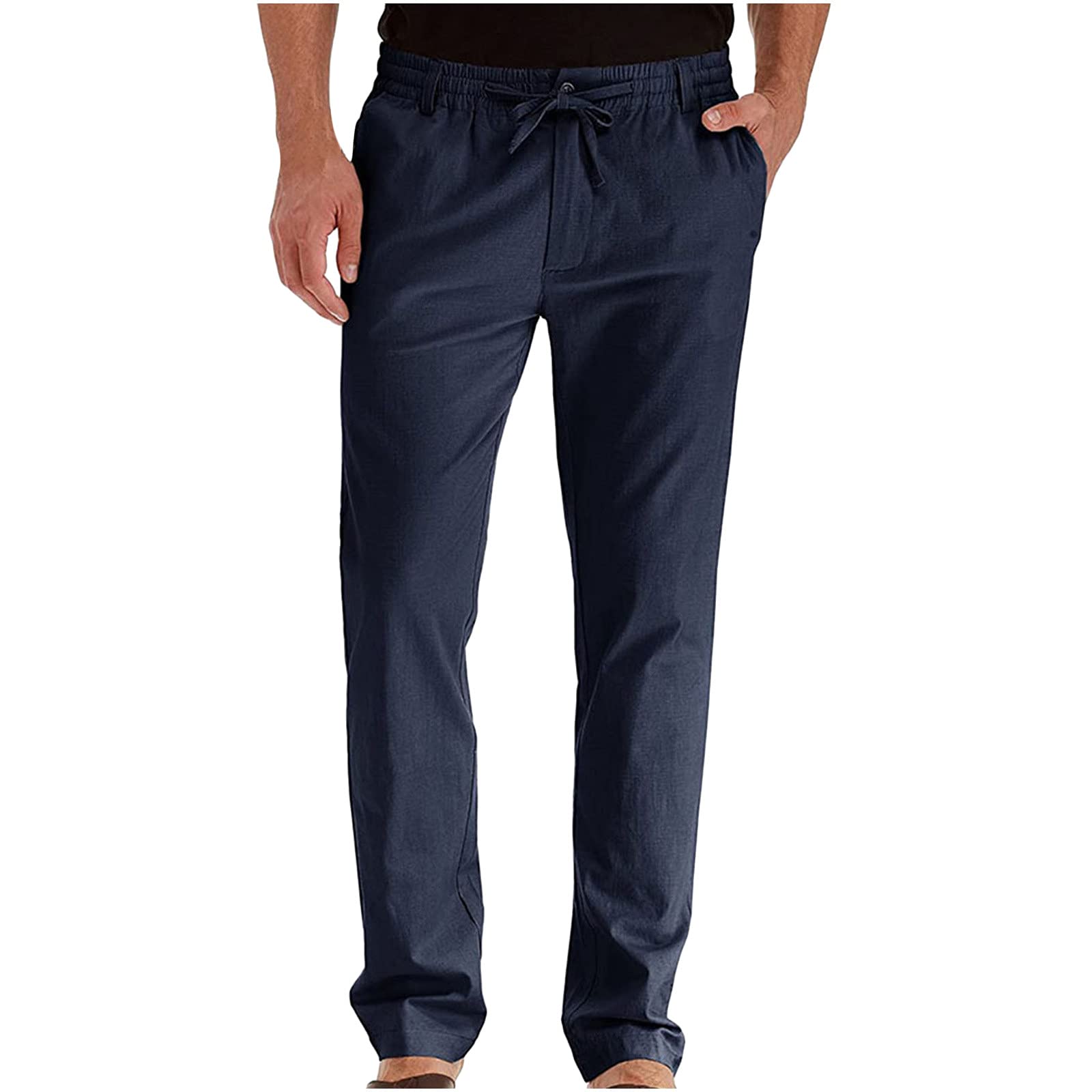 Slim Fit Dress Pants for Men 2023 Classic Fit Hidden Expandable Waist Solid Business Work Straight Legs Fashion