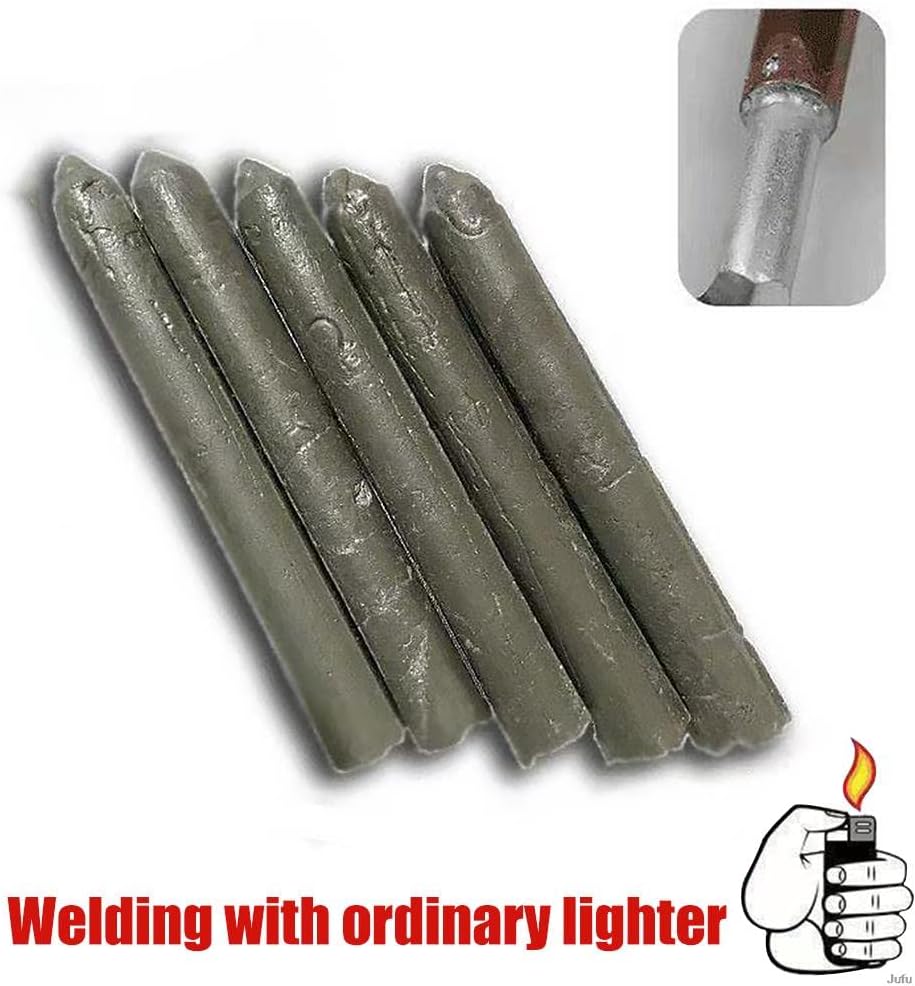 10Pcs Low Temperature Easy Melt Aluminum Welding Rods - Length 78mm Powder Cored Soldering Wire for Metal Repair and Rework