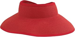 San Diego Hat Co. Womens Ultrabraid Visor with Ribbon Binding, and Sweatband