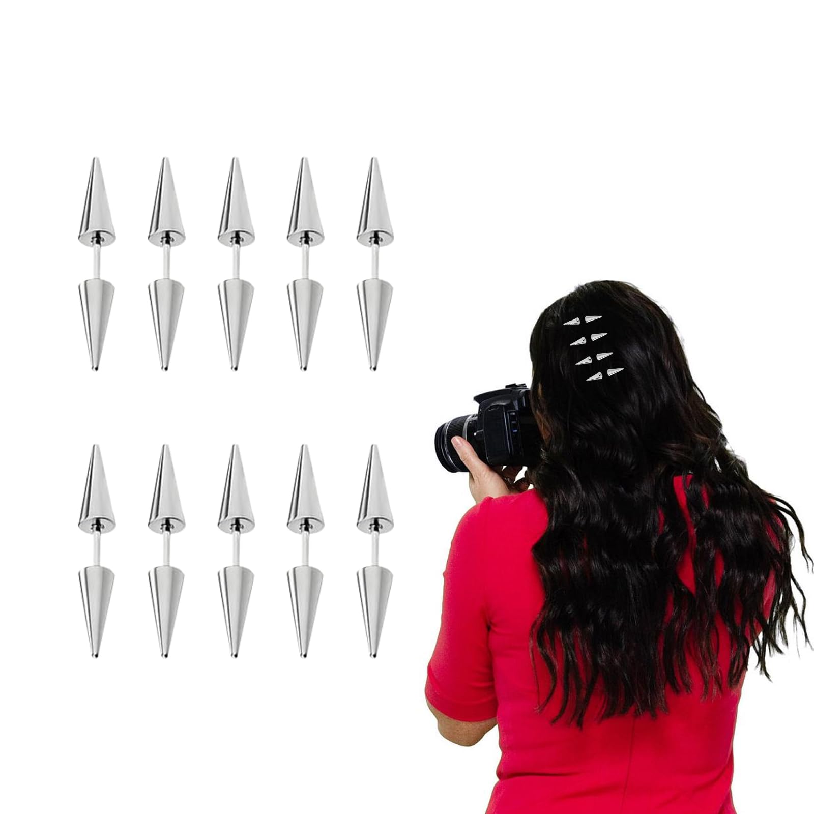 Amazon.com : 10 Pcs Goth Hair Accessories,Metal Punk Spikes 