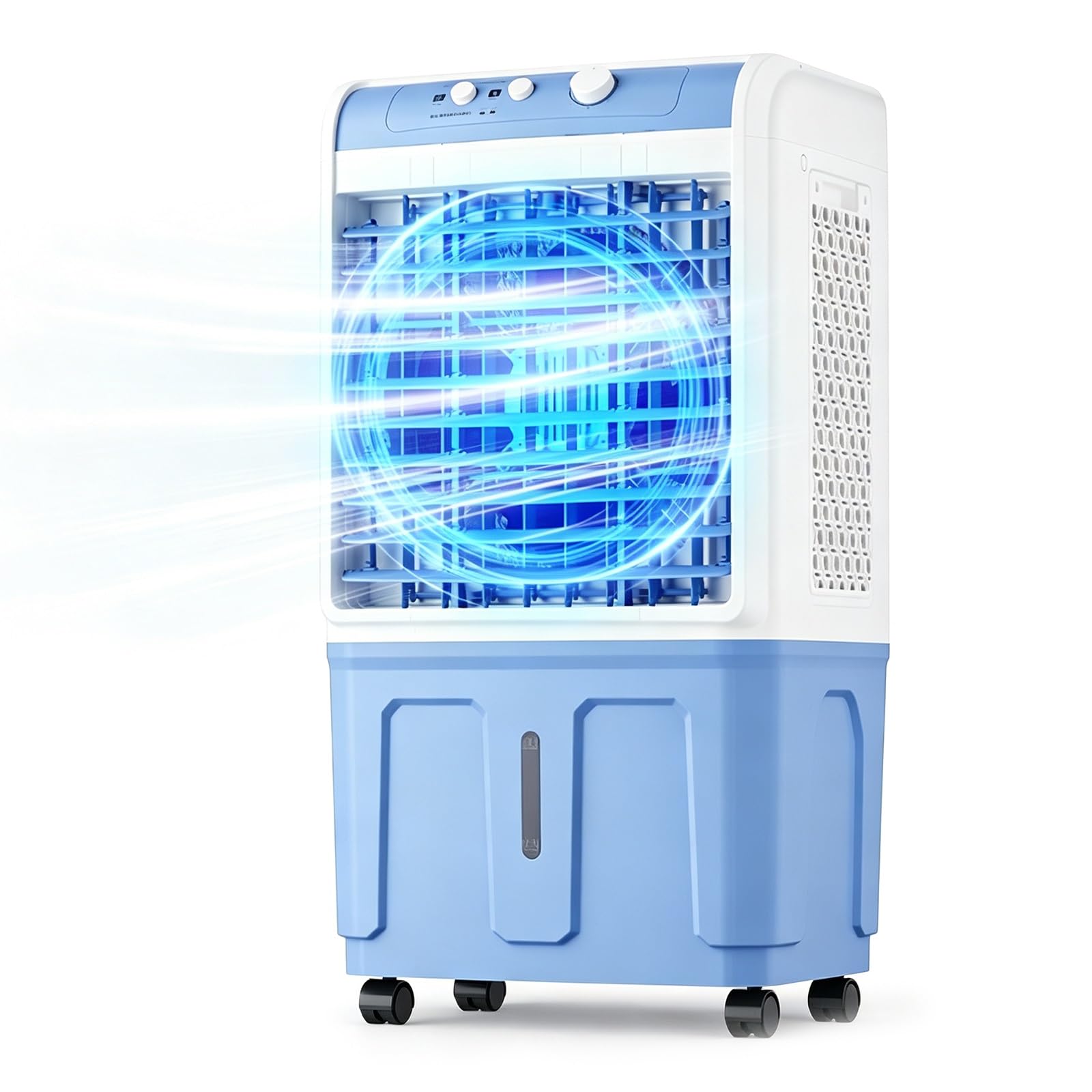 Jingshiqiaopl One Color 2600 Cfm Evaporative Air Cooler With Water Tank And Wheels, 3 Speed