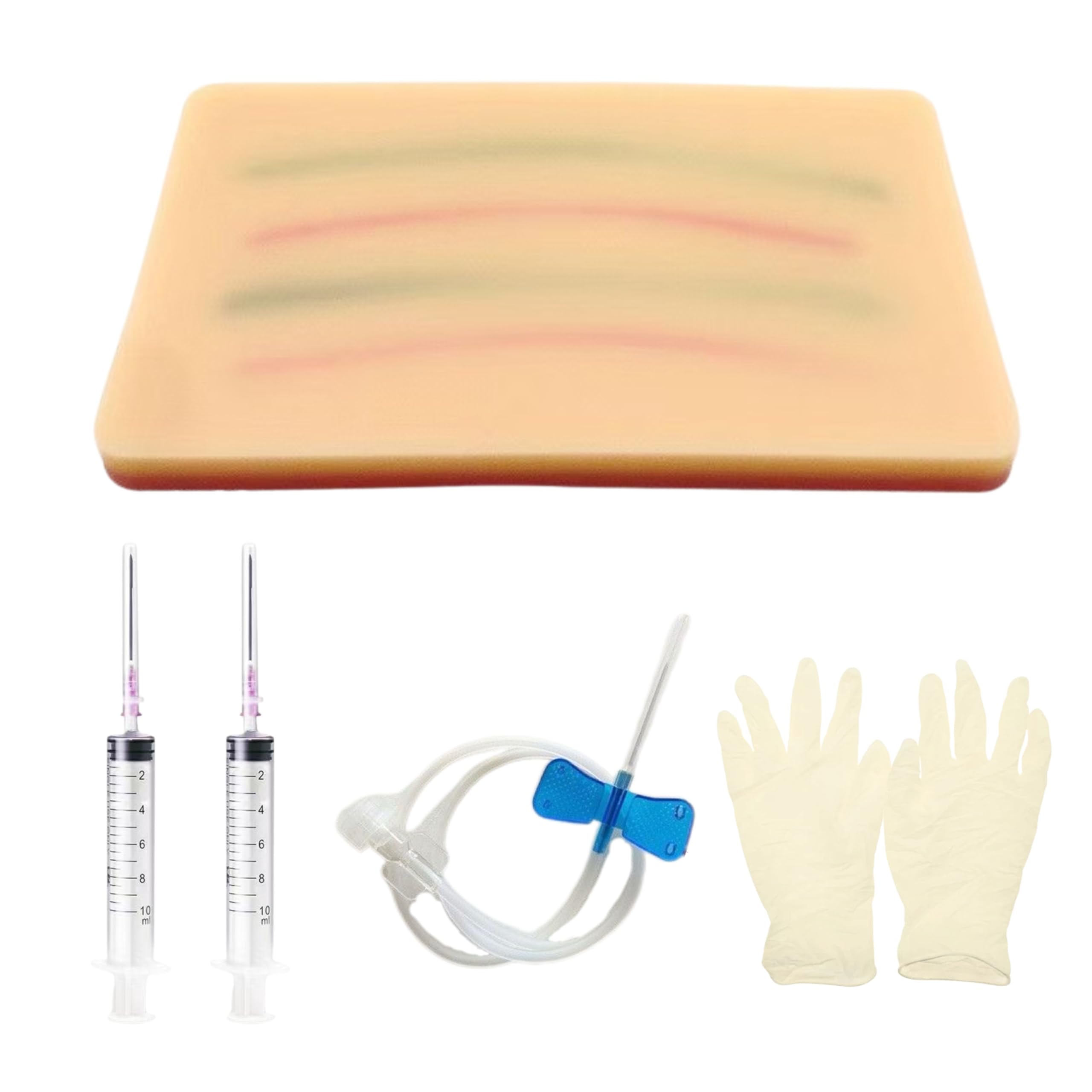 Injektionstraining mit medizinischem Silikon: 4er-Set IV-Startset Tragbares IV Übungs-Kit, Venipuncture IV Injektionstraining Pad-Modell für Medizinstudenten Ärzte Krankenschwestern Praxis Doctor