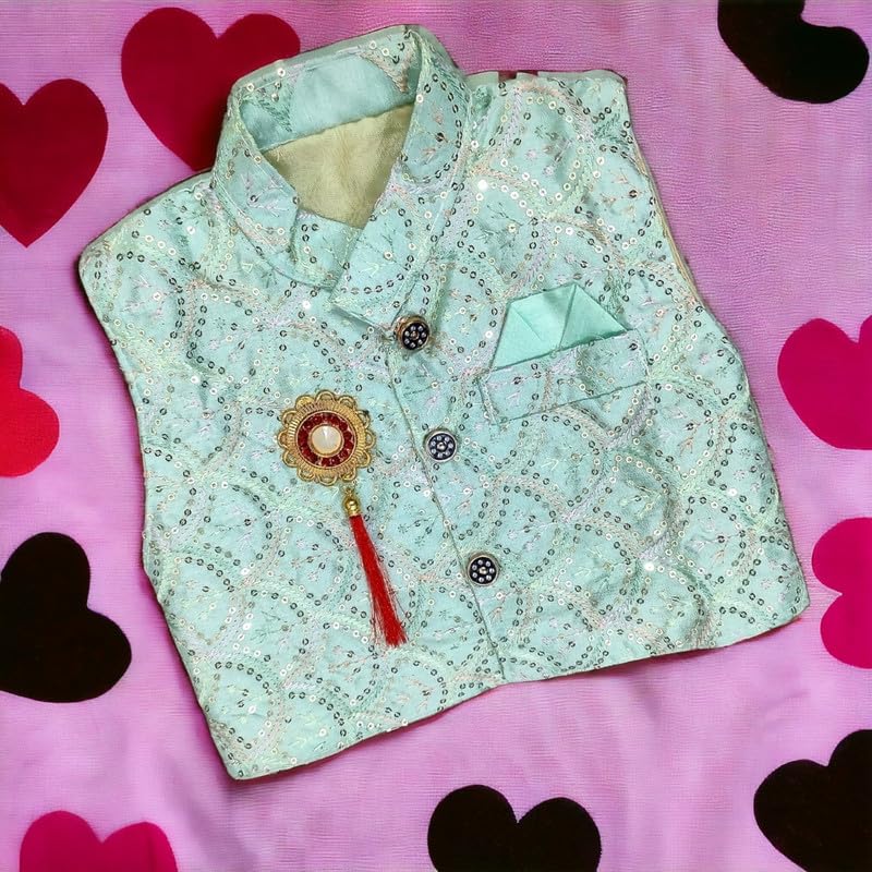 Image of Baby Boys Ethnic Dress Full Sleeves (Coty, Kurta & Pyajama) 0 Month to 4 Year Boy