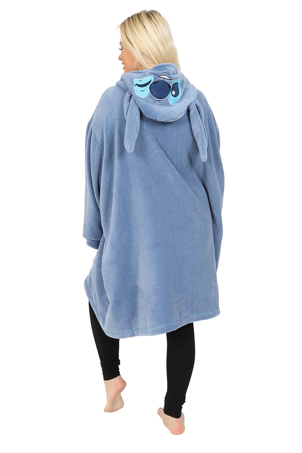Disney Sudadera con capucha de forro polar para adultos y adolescentes, poncho de gran tamaño, talla única, regalos de puntada