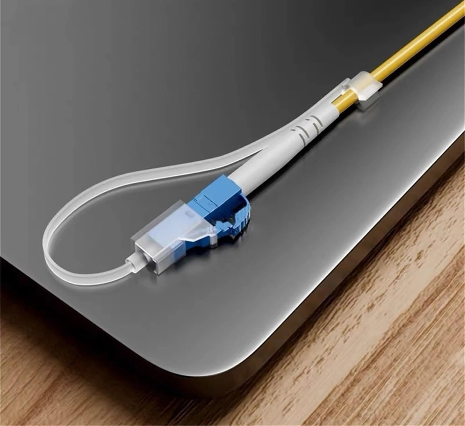 LC - Tapones antipolvo de fibra óptica, tapones cuadrados de cola larga con trenzado para conector LC, mango de 1.25 mm, paquete de 100