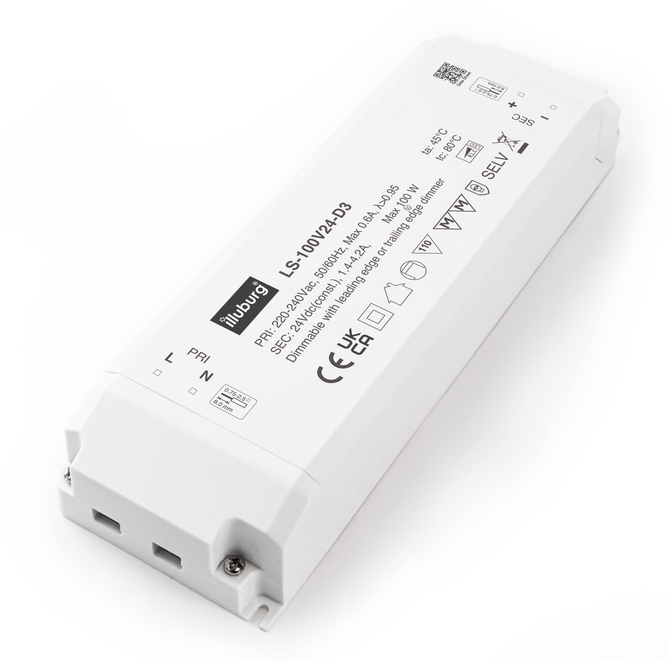 illuburg LED Trafo 24V Dimmbar Triac 33W - 100W für LED Strip Lampe LED Netzteil Treiber Transformator Vorschaltgerät Driver