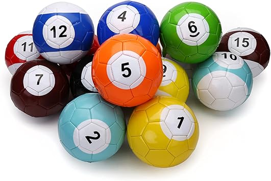 16 Pcs Billiard Snook Soccer Ball Football Full Set Gaint Snookball Snooker Street Game Sport Toy Poolball Footpool, Adult Outdoor Game Entertainment, Gift,5.9inch