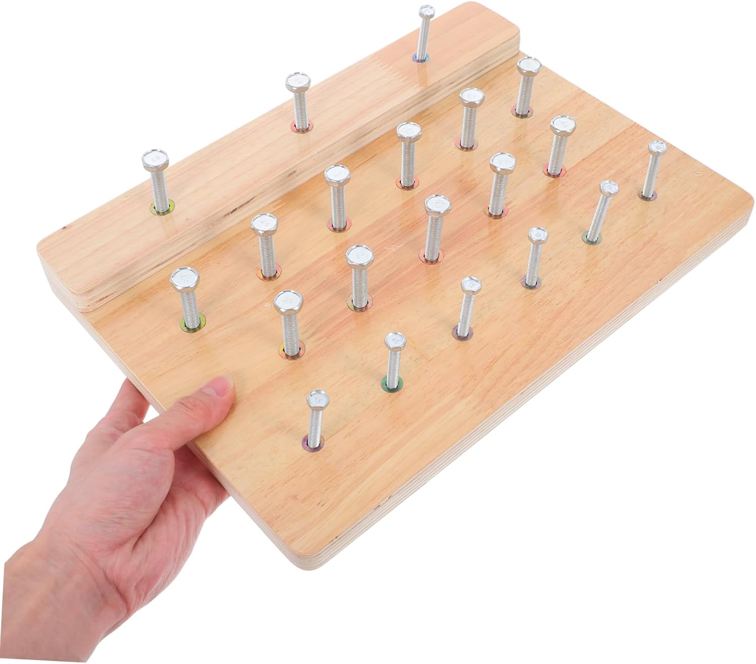 Abaodam Hand Therapy Pegboard: Wooden Hand Exercise Board for Fine Motor Skills and Hand Flexibility for Rehabilitation