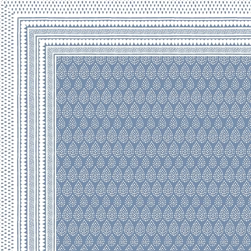 Image of BLOCKS OF INDIA Hand Block Printed 200 TC Cotton Super King Size Bedsheet (Blue DOT)